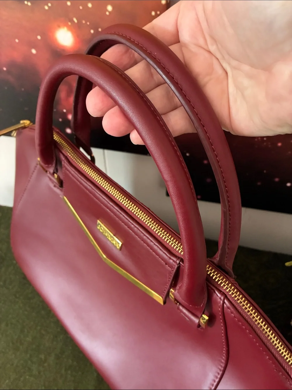 Joy & Iman Burgundy Satchel